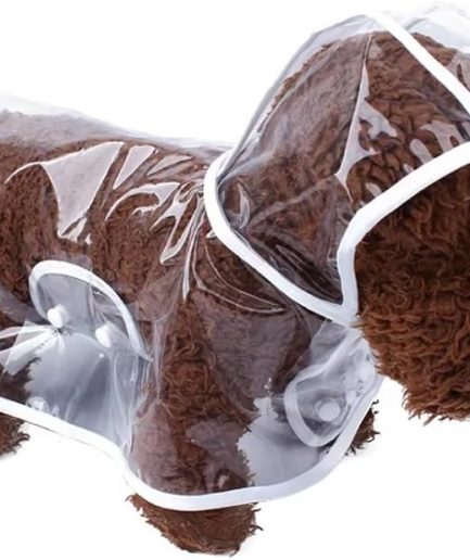 Pet Dog Raincoat,Waterproof Jacket, Dog Rain Poncho Portable Raining Coat Breathable Lightweight Breathable Lightweight Suitable for Neck 42 cm, Length 41cmChest 60cm(Large)