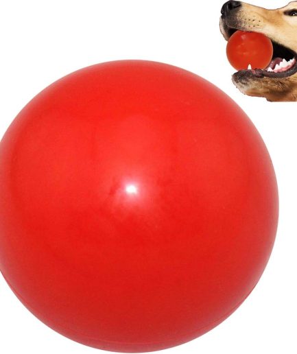 Durable Dog Ball for Chewing & Training, Tough Indestructible Dog Chew Toy, Solid Rubber Bouncy Ball, Cleans Your Dog's Teeth & Improves Mental Health